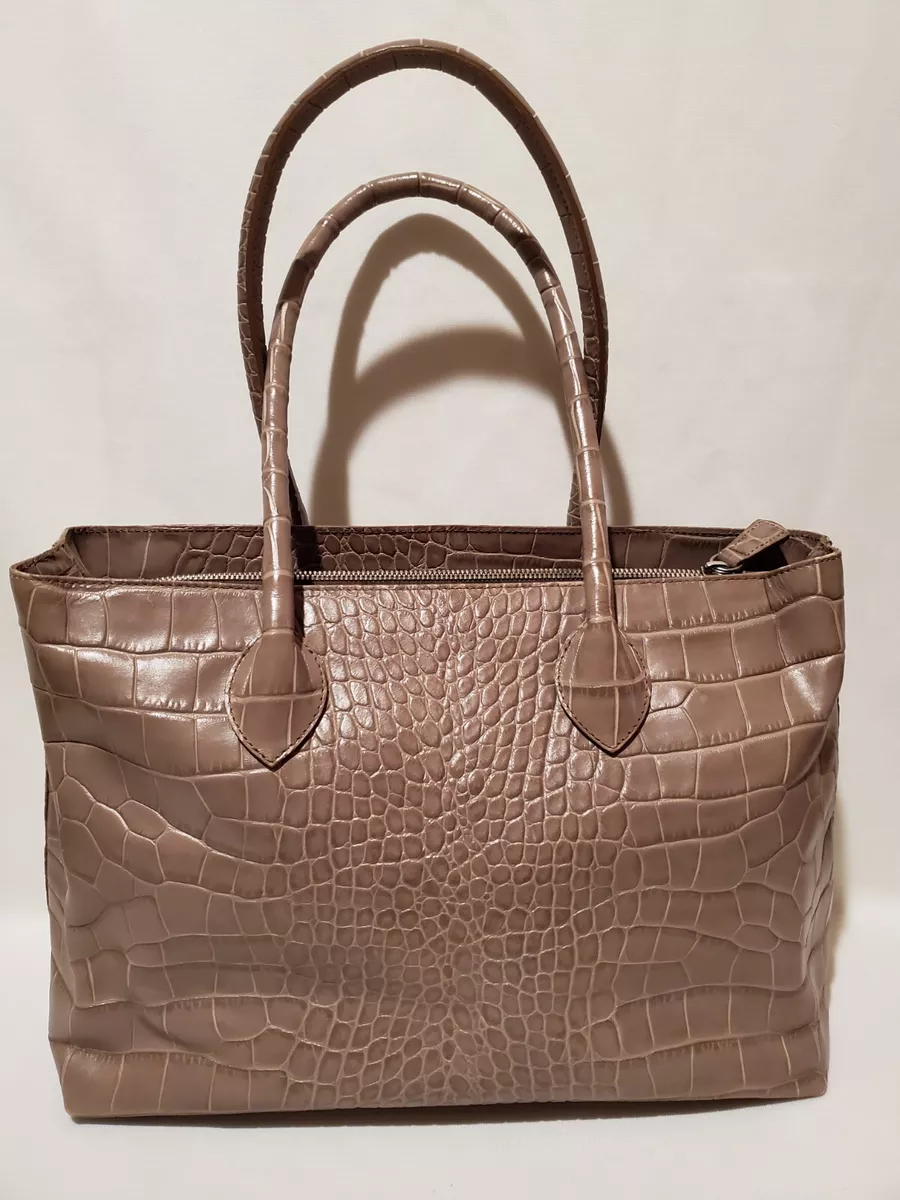 crocodile embossed leather