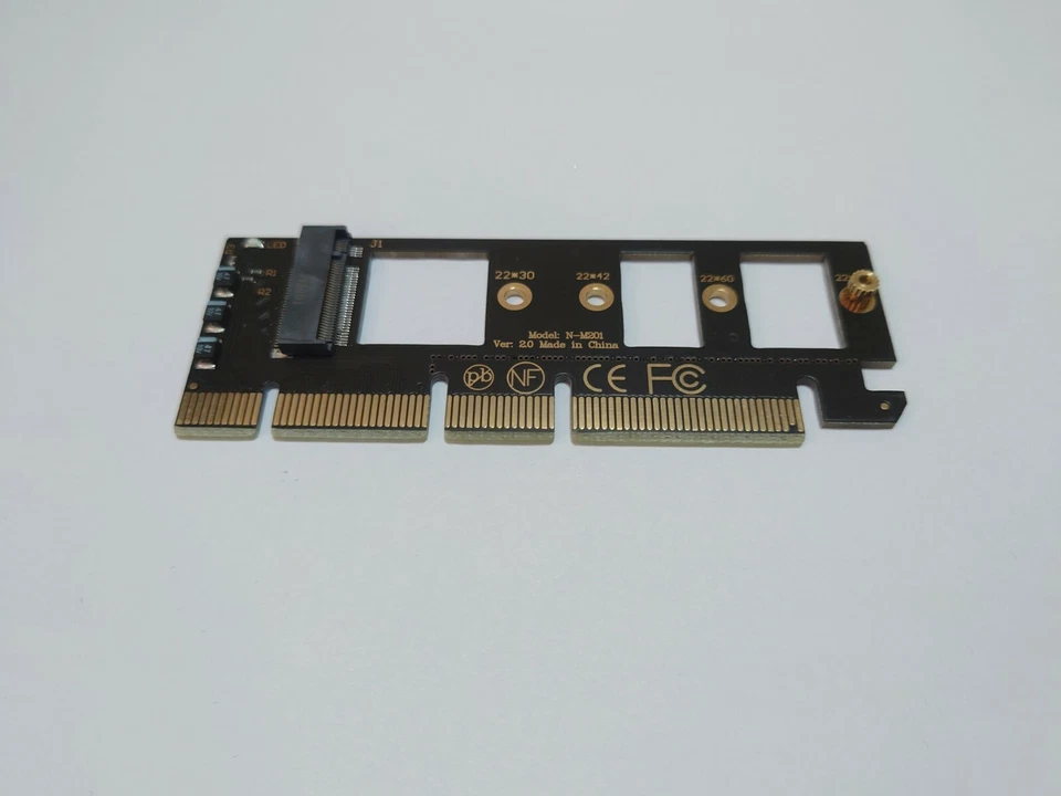 Lote de 10 tarjetas de expansión PCI-E Nvme M.2 SSD adaptador llave M PCI express 3,0 x4 x8 x16 Foto 2 de 4