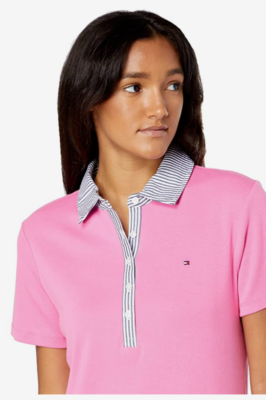 tommy hilfiger midi polo dress Tommy Hilfiger Women's Henley Polo Midi Dress - Blue