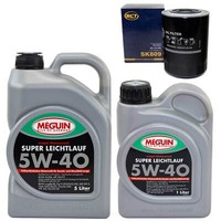 MotoröL Set 5W-40 Vollsynth Meguin 6 Liter + ÖLfilter FüR Citroen Jumper Fiat
