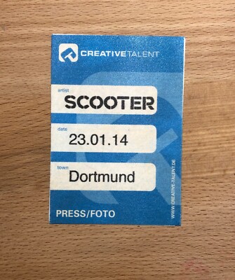 Scooter Dortmund Westfalenhalle Tour Pass 23.01.2014 Presse Foto VIP