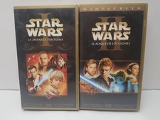 PELICULA VHS PACK STAR WARS EPISODIOS 1 y 2 E...