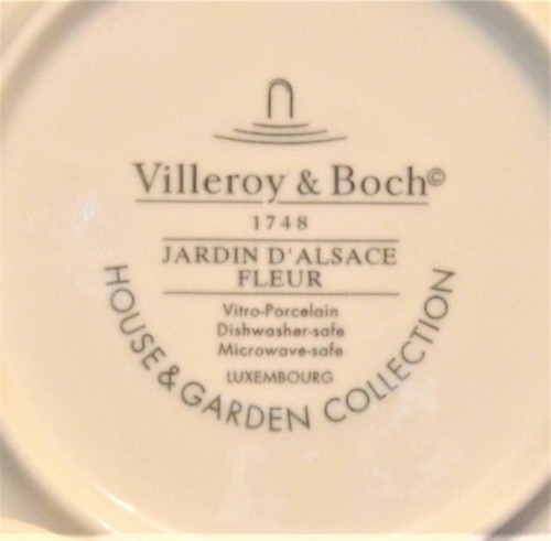 VILLEROY & BOCH Germany Blumenrand JARDIN D'ALSACE FLEUR Set flache Tasse & Untertasse - Bild 5 von 5