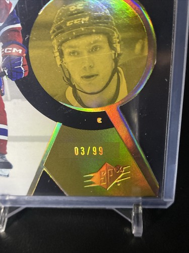 23-24 SPX RADIANCE FX ROOKIE GOLD #RFX-69 OWEN BECK RC /99 CANADIENS - Picture 2 of 3
