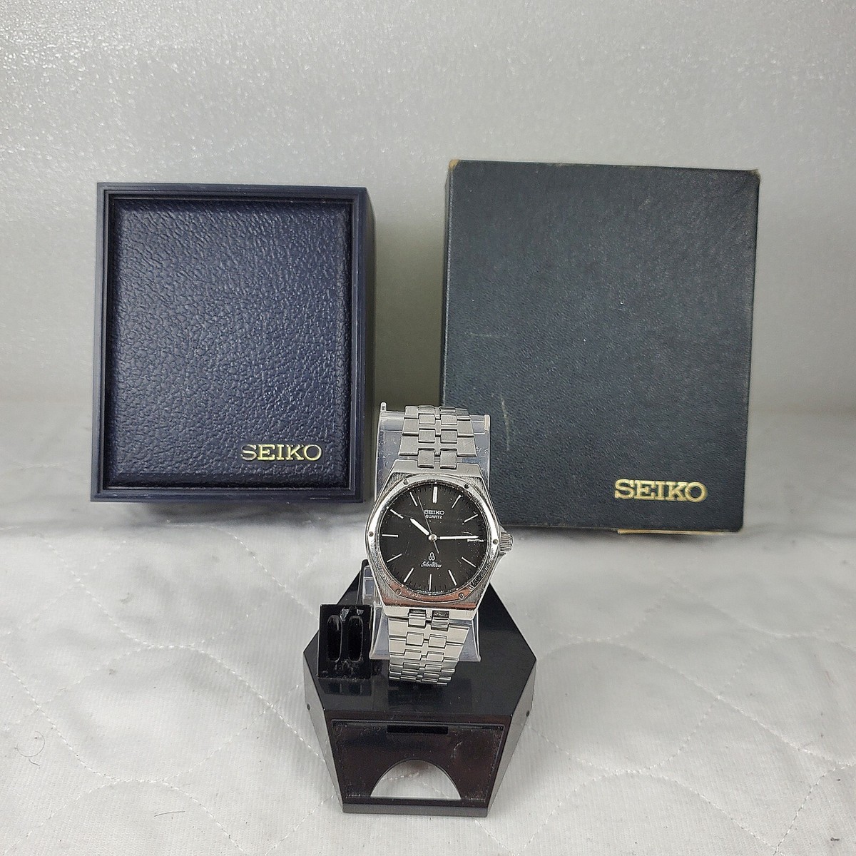 RARE VINTAGE SEIKO SILVER WAVE 6030-7040 QUARTZ MEN'S WATCH