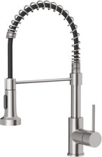 Brushed Nickel Pull-Down Kitchen Faucet for Farmhouse  RV Sinks