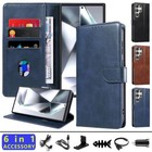 Do Samsung Galaxy S24 / Plus / S24 Ultra Case Skórzane etui Kickstand Cover z akcesoriami