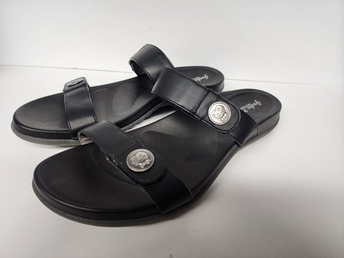 Gecko Man Damen-Sandalen Fußgewölbestütze schwarze Riemen Größe 10 - Bild 2 von 6