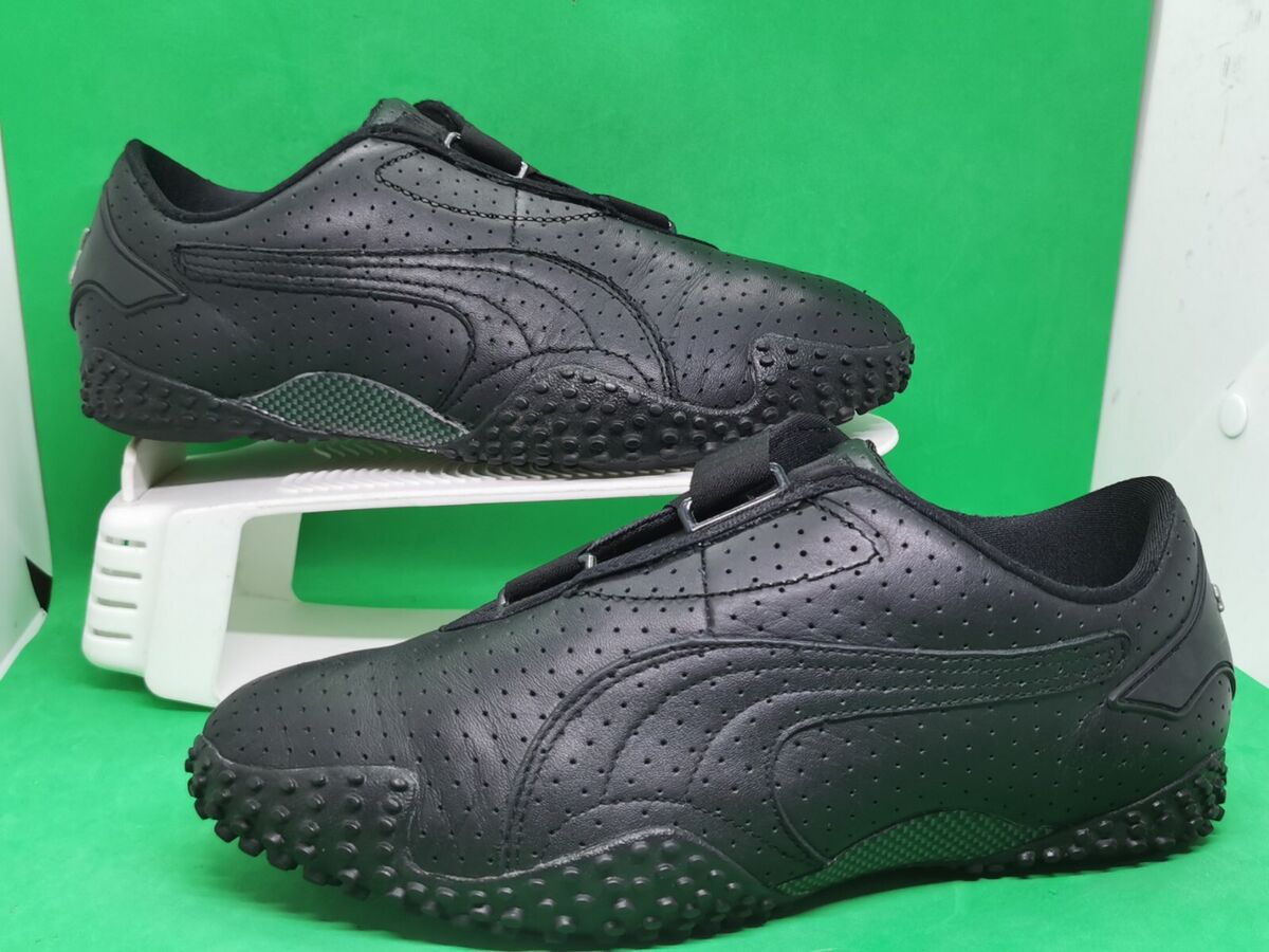 Vintage Puma Mostro Perf Y2K Black Leather Training Shoes Vintage Puma Mostro Perf Y2K Black Leather Training Shoes