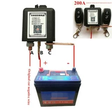 Wireless 12V Car SUV Battery Disconnect Relay Isolator Master Switch Dual Remote