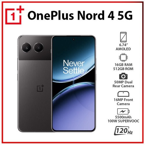 OnePlus Nord 4 5G 16GB+512GB OBSIDIAN MIDNIGHT Dual SIM Android Handy