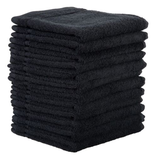 NEW BLACK Color ULTRA SUPER SOFT LUXURY PURE TURKISH 100% COTTON WASHCLOTHS - Picture 8 of 10