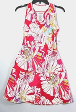 JOSIE NATORI Activewear Solstice Dress Cutouts Pocket Size S Floral Retail $78