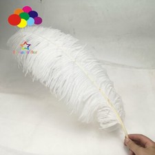 5 Pcs 50-55CM Fluffy White Ostrich Feathers Decoration Wedding Party Supplies