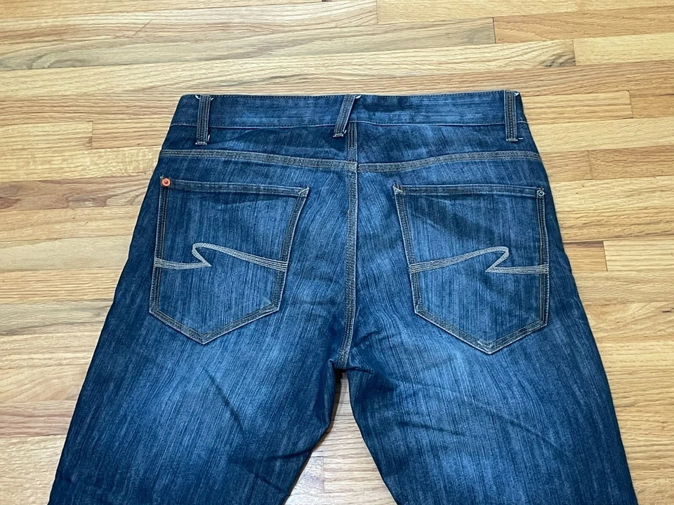 Crosshatch SER.CRS55 Jeans Men's 32 Blue Denim 5-Pockets Dark Wash Cotton Blend - Image 3 of 4