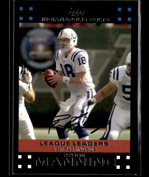 2007 Topps #396 Peyton Manning League Leaders