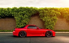 Cars sunset mazda roads Desk Mat Stitched