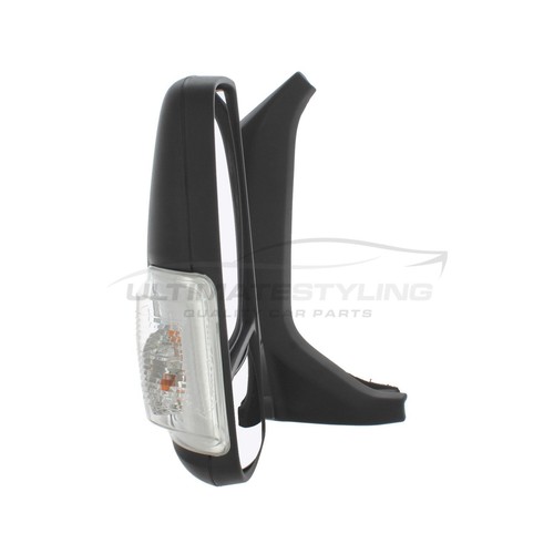 Wing Door Mirrors Ford Transit Mk8 2014-> Short Arm Manual Black Left & Right - Picture 17 of 24