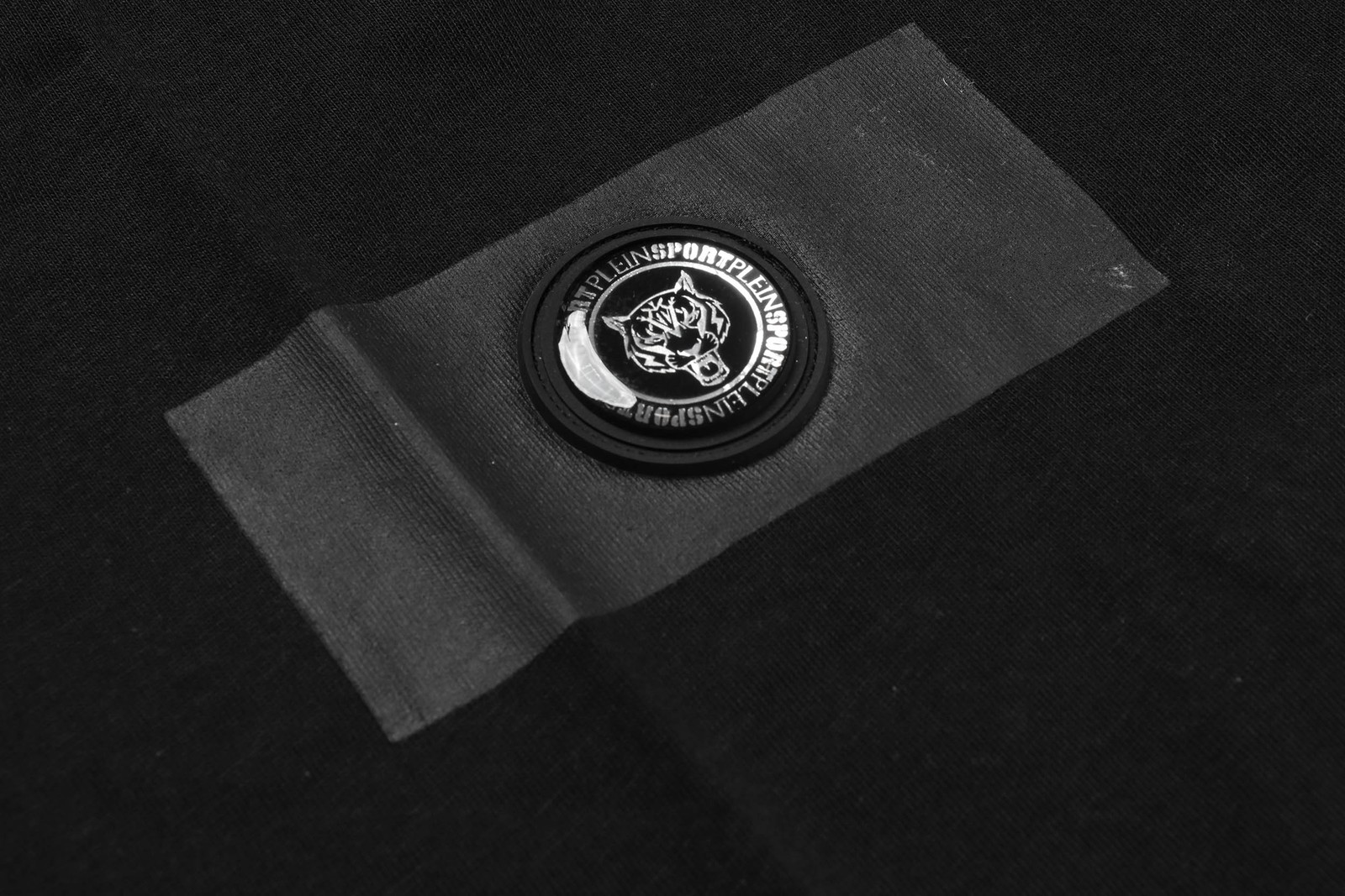 NWT Philip PLEIN SPORT T-SHIRT swim cotton black short sleeve luxury  S