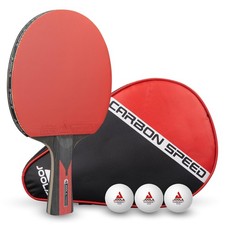 JOOLA Carbon Speed Ping Pong Paddle - ITTF Approved Racket w/ Cover