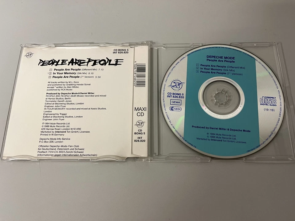 Depeche Mode – People Are People - GER Maxi CD Single © 1984/88 (INT 826.820) - Bild 2 von 2