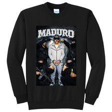 NEW Art Society x Artbag Ink MADURO ARREST BLACK Crew Sweater SM-4XL MADE IN USA