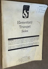 Elementary Trumpet Solos 1942 Jay Arnold Amsco Music Co. Vintage Sheet Music VG