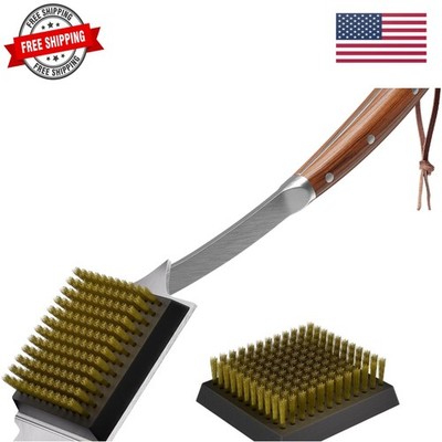 Grill Brush and Scraper for Barbecue, 17'' Grill Brush for Outdoor Grill, Exte...