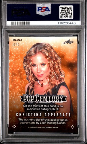 2025 METAL POP CENTURY CHRISTINA APPLEGATE /5 AUTO-PINK CRYSTAL PSA 10 - Picture 7 of 8