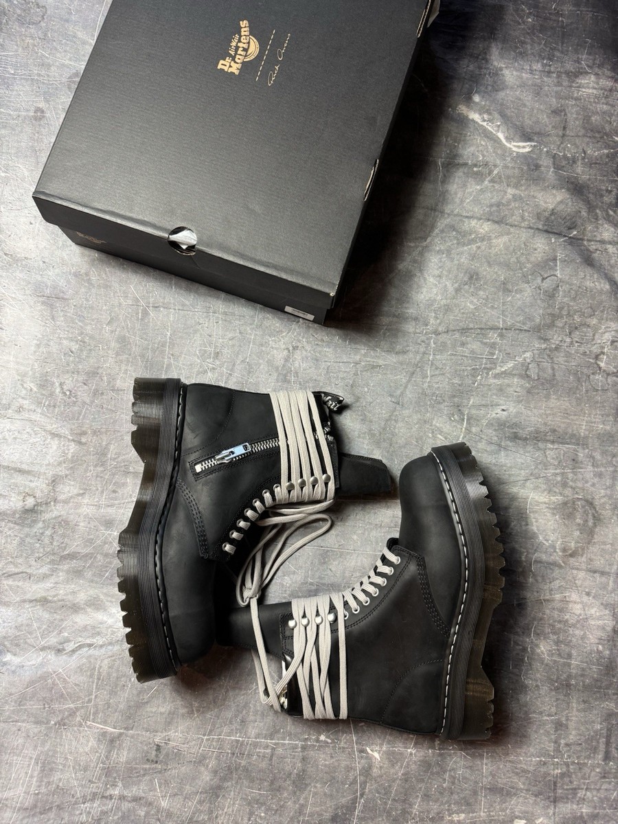 Rick Owens Dr. Martens 1460 Quad Sole Steel Toe Boots - Size 7 | eBay