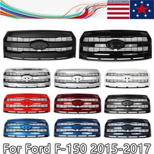 Front Grille Grill With Camera Hole For Ford F150 F-150 2015-2017 Lariat Style
