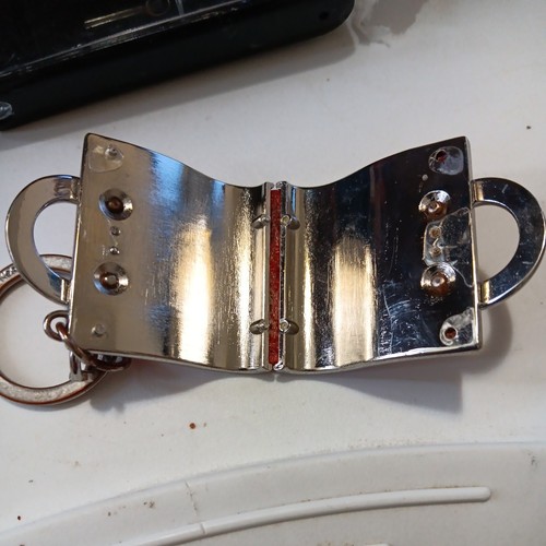 MICHAEL KORS KEYRING HAMILTON BAG Red Limited Edition Hook Ring Etched - Foto 5 di 5