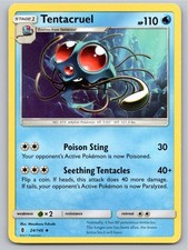 2017 POKEMON GUARDIANS RISING TENTACRUEL 24/145 UC LP A99342 FREE S&H