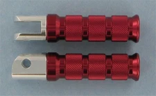 Emgo 50-11272 Round Style Footpegs - Passenger - Red