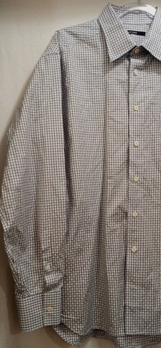 Billy Reid Men's Cotton Light Blue Brown Plaid Button Down LS Pocket Custom XL - Picture 2 of 7