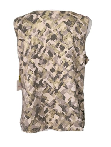 New W/Tags Ruby Rd Gold Metallic Jacket Sz 14 NWT Matching Top Gold Print Size L - Picture 7 of 22