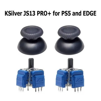 K-Silver JS13 PRO+ plus TMR Thumbstick Modules with Caps for PS5 Dualsense and