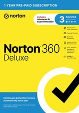 Antivirus Software Norton 360 Deluxe 2026 3 Devices Auto Renewal Ready Advanced