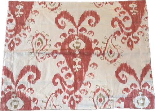 Pottery Barn Mia Ikat King Size Duvet Cover Standard Pillow Shams Set Of 3 Pink - Picture 2 of 12