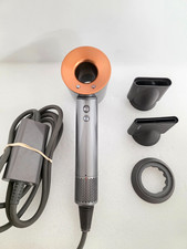 Genuine Dyson Supersonic Hair Dryer HD07 with 3 Attachments Nickel Copper USED