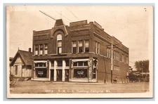 CAMERON MISSOURI RPPC ~ Street view YMCA & Furniture Store Dekalb & Clinton co