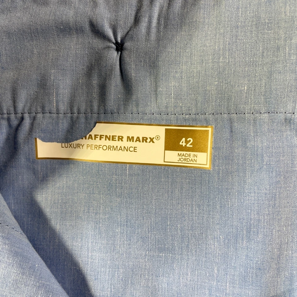 Shorts Hart Schaffner Marx Performance Masculino 42 Azul Luxo Leve Elástico Casual - Imagem 3 de 4