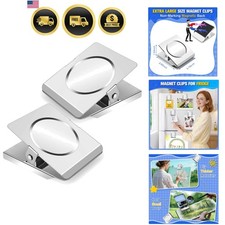 Magnetic Clips Heavy Duty 2.2 Inch Strong Magnet Clips for Fridge Whiteboard ...