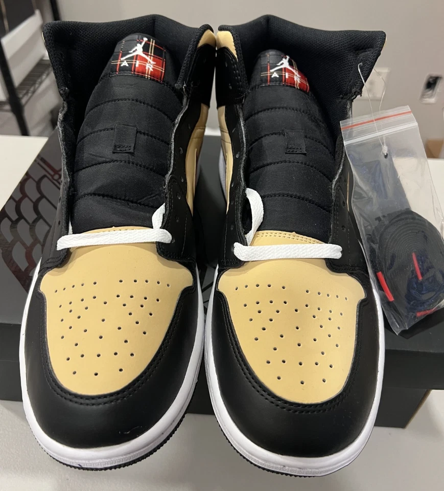 Size 13 - Men's Jordan 1 Mid SE Tartan Swoosh DZ5329-001 NIB - Image 2 of 4