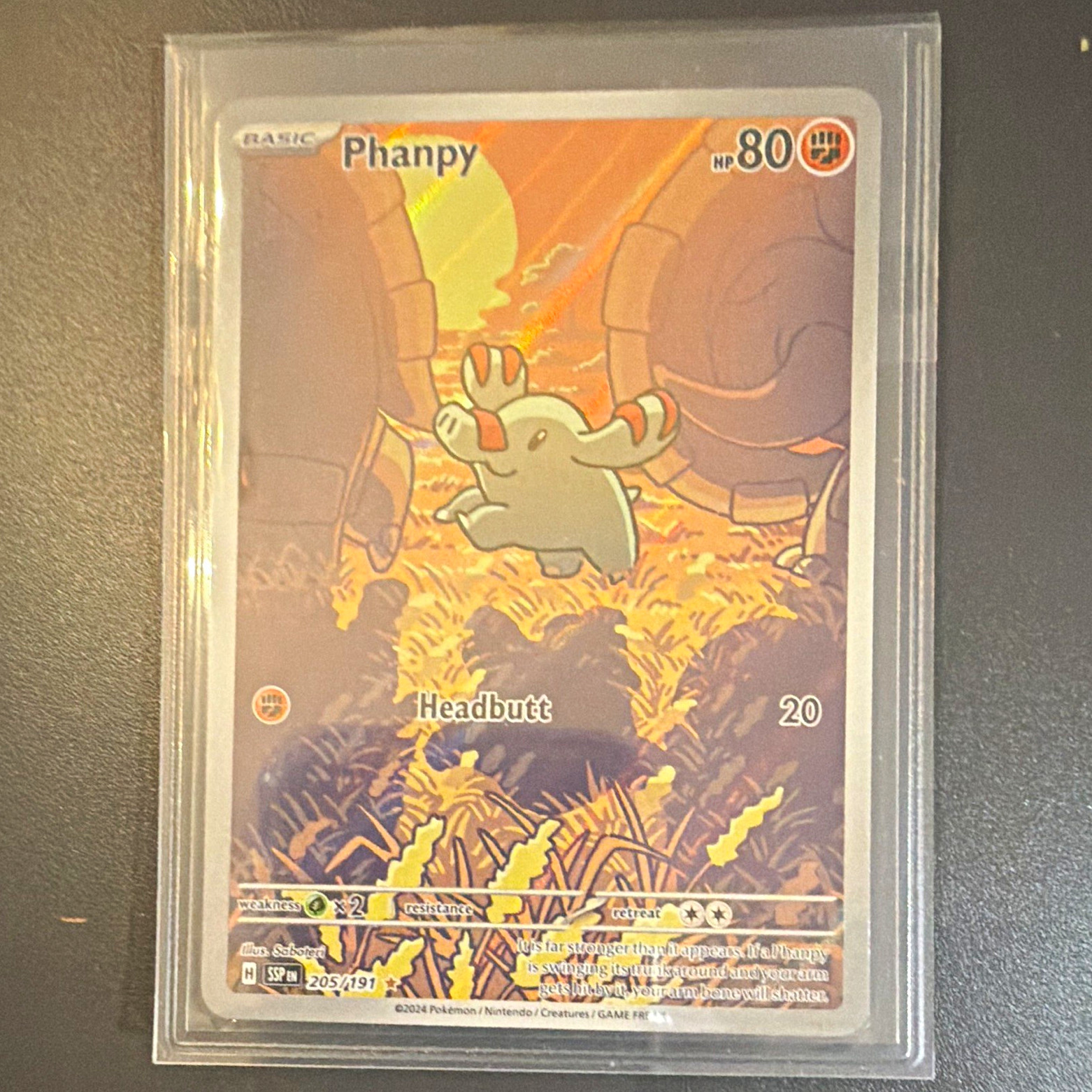 The Pokémon Company Phanpy 205/191 Sv08 Surging Sparks IR Holo English 2024