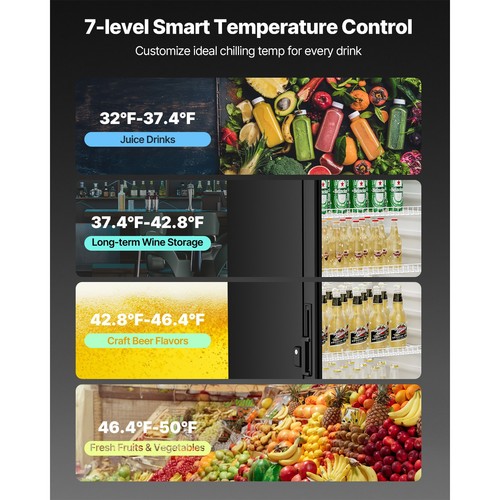 Commercial Merchandiser Refrigerator 6.9 CU.FT Glass Door Beverage Refrigerator - Picture 4 of 12