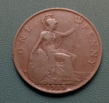 1919KN George V One Penny UK coin