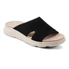 Easy Spirit Amari Knit Slide Sandals Black Slip-On - Size 9M