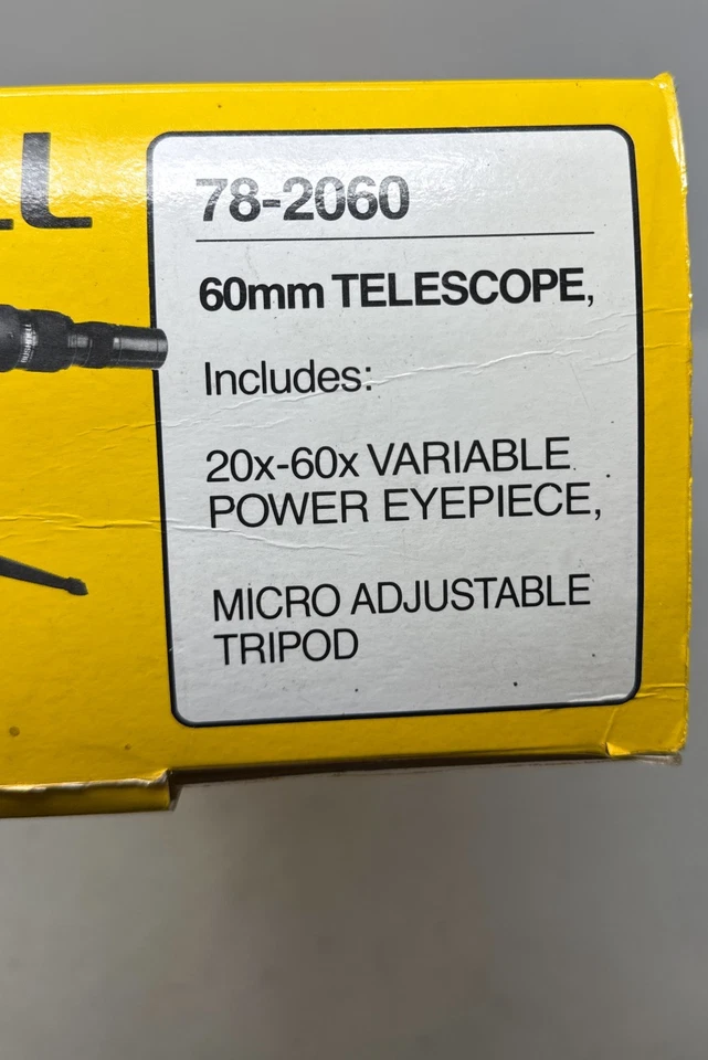 Bushnell Sportview Zoom Telescope 60mm 20x-60x Tripod Included Model 78-2060 - Image 4 of 4