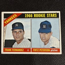 1966 Topps Yankees Rookie Stars Vintage Card #584 Frank Fernandez Fritz Peterson. rookie card picture
